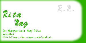 rita mag business card